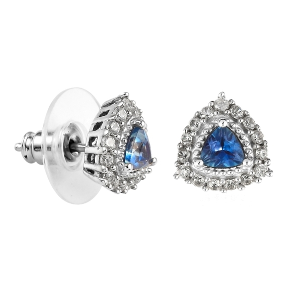 ❤️HOST PICK! Lab Created Alexandrite & Zircon Earrings Sterling Silver 1.30* - Picture 3 of 5